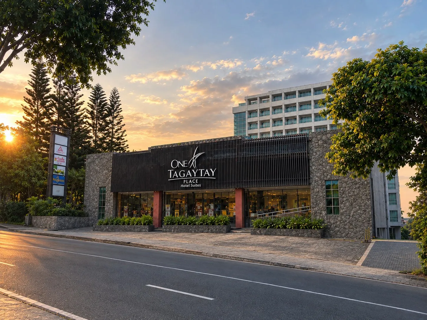 One Tagaytay Place Hotel Suites at sunset